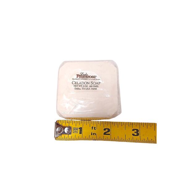 LADY PRIMROSE Celedon Bar Soap Square Fragrant Luxuries Travel Size 2 Oz. Sealed - Picture 3 of 4